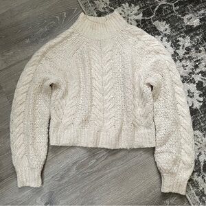 Aritzia Sunday Best Melly Sweater, cropped white